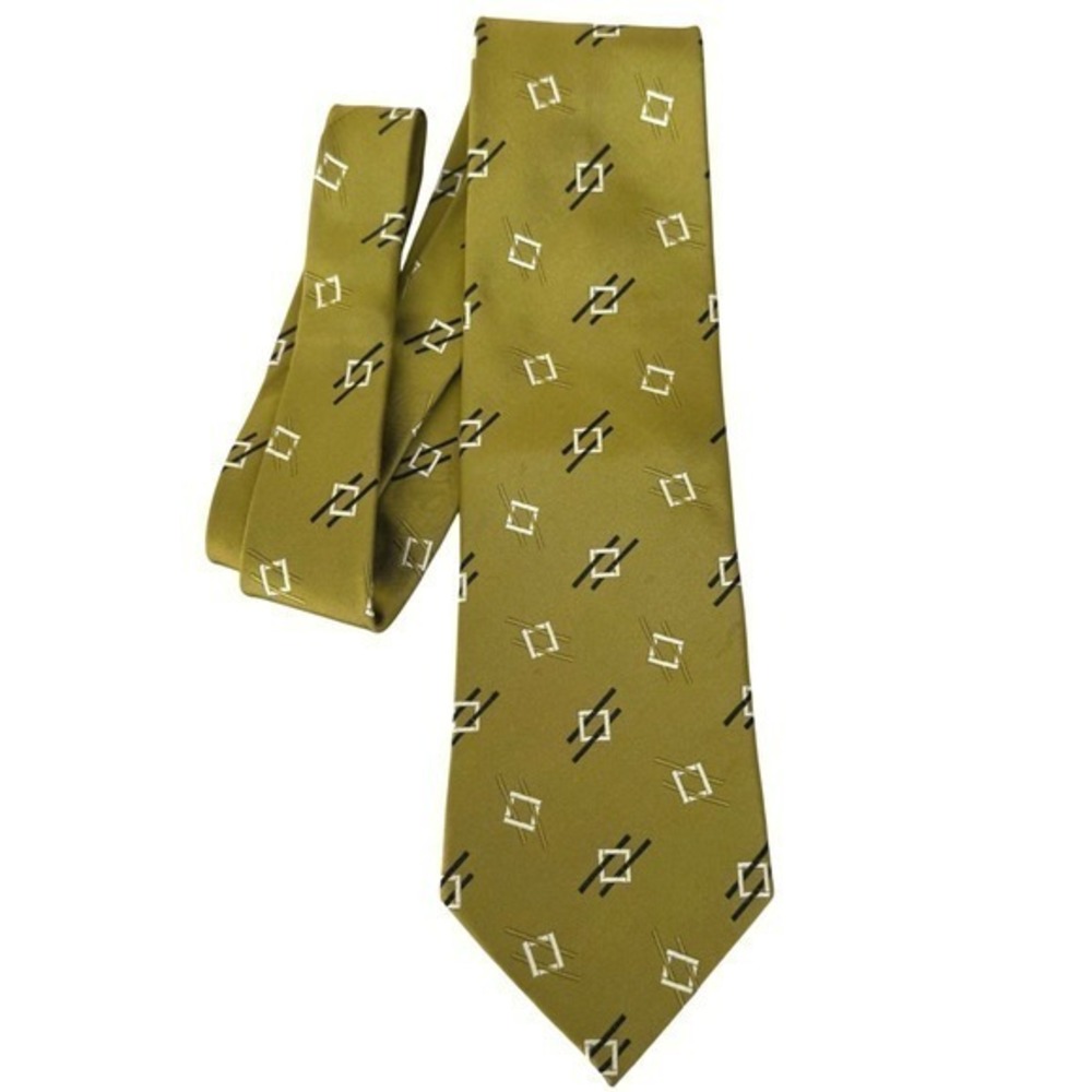 Ermenegildo Zegna Green‎ Geometric Silk Tie